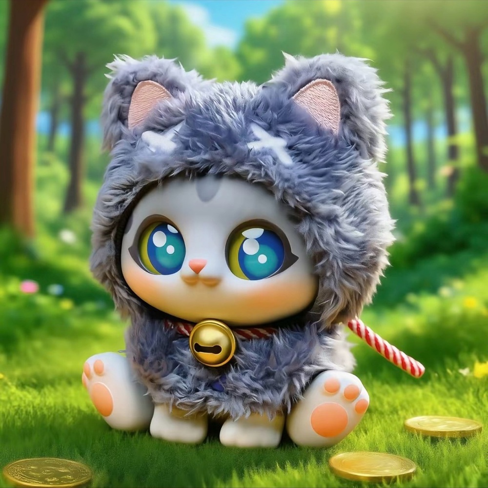 PICOCO Lucky Cloak Cat Series - Grey Cloak. Sealed Bag!!!